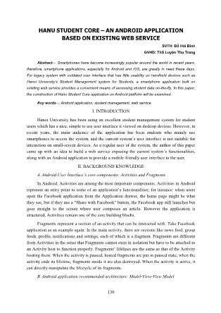 Hanu student core - an android application based on existing web service