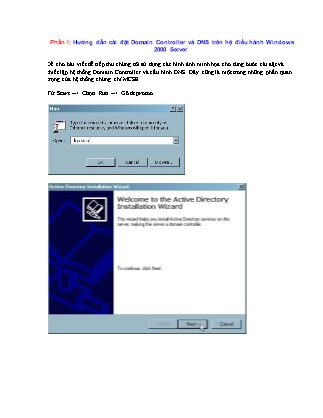 Hướng dẫn cài đặt Domain Controller và DNS trên hệ điều hành Windows 2000 Server