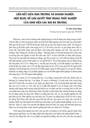Liên kết giữa nhà trường và doanh nghiệp, một bước để giải quyết tình trạng thất nghiệp của sinh viên sau khi ra trường