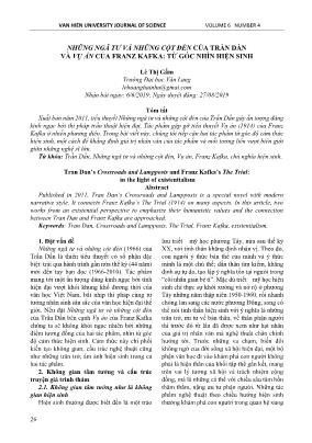 Những ngã tư và những cột đèn của Trần Dần và vụ án của Franz Kafka: Từ góc nhìn hiện sinh