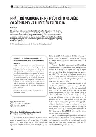 Phát triển chương trình hưu trí tự nguyện: Cơ sở pháp lý và thực tiễn triển khai