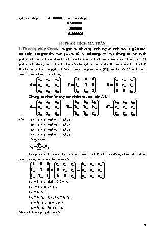 Phương pháp tính - Chương 3: Các vấn đề về ma trận (Tiếp)