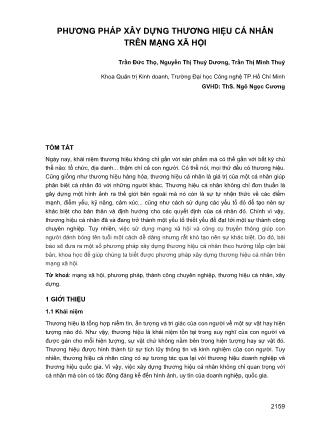 Phương pháp xây dựng thương hiệu cá nhân trên mạng xã hội