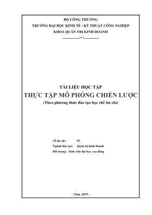 Tài liệu học tập Thực tập mô phỏng chiến lược