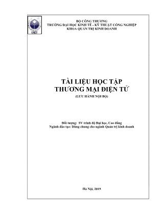 Tài liệu học tập Thương mại điện tử (Phần 1)