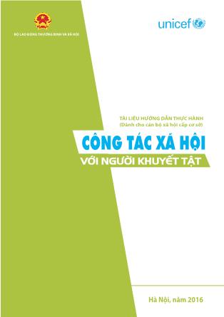 Tài liệu hướng dẫn thực hành: Công tác xã hội với người khuyết tật