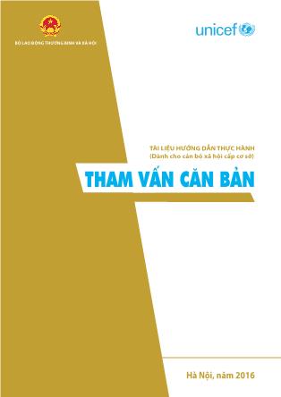 Tài liệu hướng dẫn thực hành (Dành cho cán bộ xã hội cấp cơ sở): Tham vấn căn bản