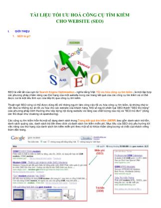 Tài liệu tối ưu hoá công cụ tìm kiếm cho website (SEO)