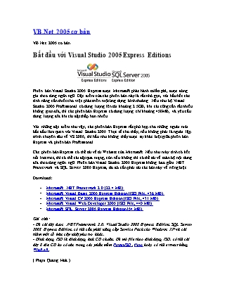 Tài liệu VB.Net 2005 cơ bản