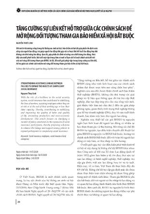Tăng cường sự liên kết hỗ trợ giữa các chính sách để mở rộng đối tượng tham gia bảo hiểm xã hội bắt buộc