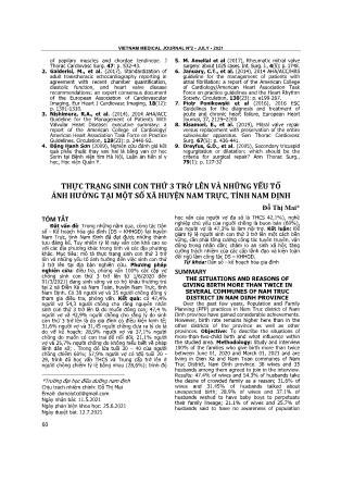 Thực trạng sinh con thứ 3 trở lên và những yếu tố ảnh hưởng tại một số xã huyện Nam Trực, tỉnh Nam Định