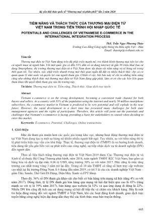 Tiềm năng và thách thức của thương mại điện tử Việt Nam trong tiến trình hội nhập quốc tế