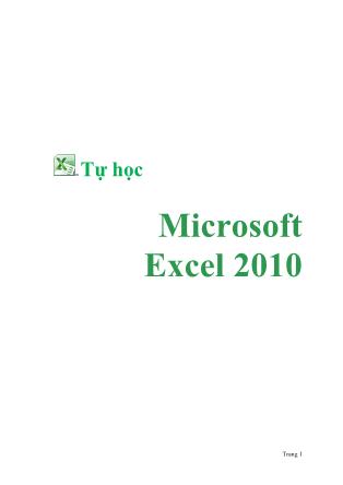 Tự học Microsoft Excel 2010