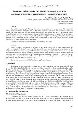 Ứng dụng trí tuệ nhân tạo trong thương mại điện tử