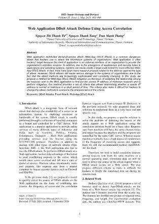 Web Application DDoS Attack Defense Using Access Correlation