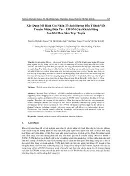 Xây dựng mô hình các nhân tố ảnh hưởng đến ý định viết truyền miệng điện tử - EWOM của khách hàng sau khi mua sắm trực tuyến