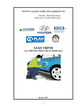 Giáo trình Các phương pháp chuẩn bị bề mặt - Nghề Công nghệ ô tô - Trường Cao đẳng nghề Công nghiệp Hà Nội