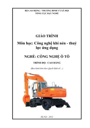 Giáo trình Công nghệ khí nén, thuỷ lực ứng dụng - Nghề Công nghệ ô tô