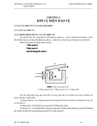 Giáo trình Khí cụ điện (Phần 2) - Trường Cao đẳng nghề Đà Lạt (Khoa điện)