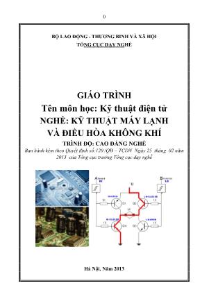 Giáo trình Kỹ thuật điện tử - Nghề Kỹ thuật máy lạnh và điều hòa không khí