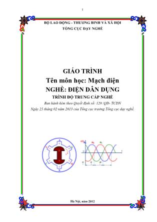 Giáo trình Mạch điện - Nghề Điện dân dụng