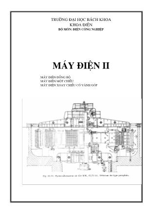 Giáo trình Máy điện II - Trường Đại học Bách Khoa