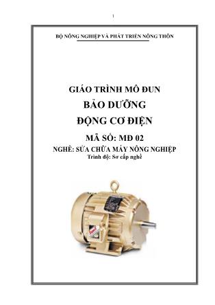 Giáo trình Mô đun 02: Bảo dưỡng động cơ điện - Nghề Sửa chữa máy nông nghiệp