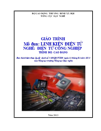 Giáo trình Mô đun 12: Linh kiện điện tử - Nghề Điện tử công nghiệp