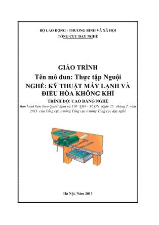 Giáo trình Mô đun 15: Thực tập Nguội - Nghề Kỹ thuật máy lạnh và điều hòa không khí
