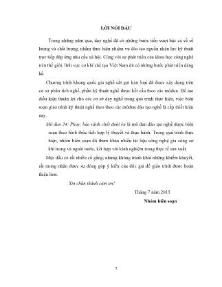 Giáo trình Mô đun 24: Phay, bào rãnh, chốt đuôi én