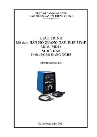 Giáo trình Mô đun 26: Hàn hồ quang tay 1F;2F;3F;4F - Nghề Hàn