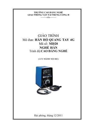 Giáo trình Mô đun 28: Hàn hồ quang tay 4G - Nghề Hàn