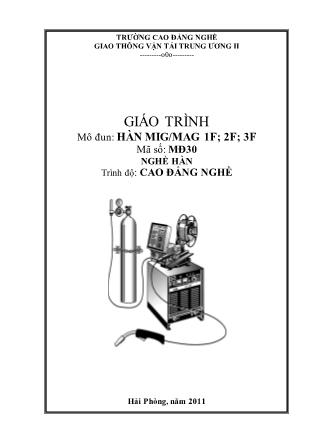 Giáo trình Mô đun 30: Hàn MIG/MAG 1F;2F;3F - Nghề Hàn