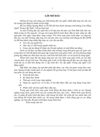 Giáo trình Mô đun 48: Phay bánh răng côn răng thẳng - Nghề Cắt gọt kim loại