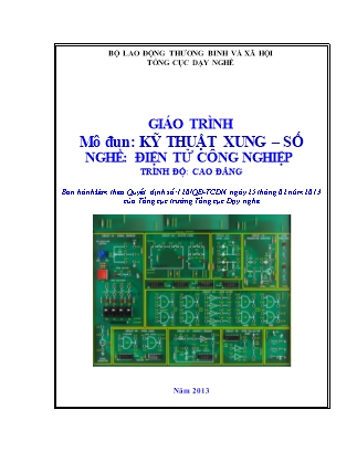 Giáo trình Mô đun Kỹ thuật xung, số - Nghề Điện tử công nghiệp