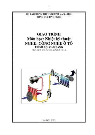 Giáo trình Nhiệt kỹ thuật - Nghề Công nghệ ô tô
