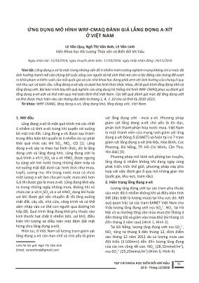 Ứng dụng mô hình WRF-CMAQ đánh giá lắng đọng A-xít ở Việt Nam